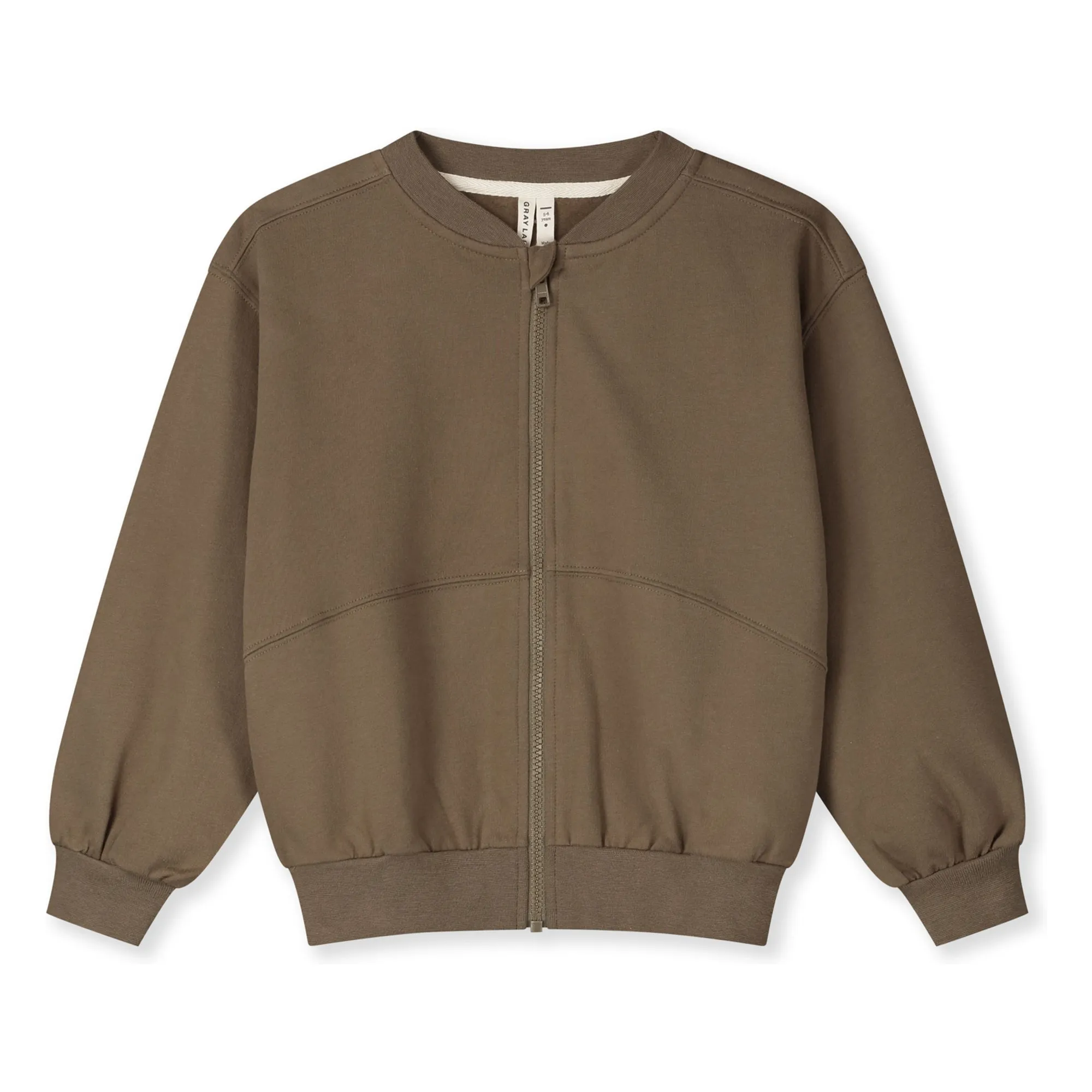 Gray Label Khaki Brown Organic Cotton Bomber