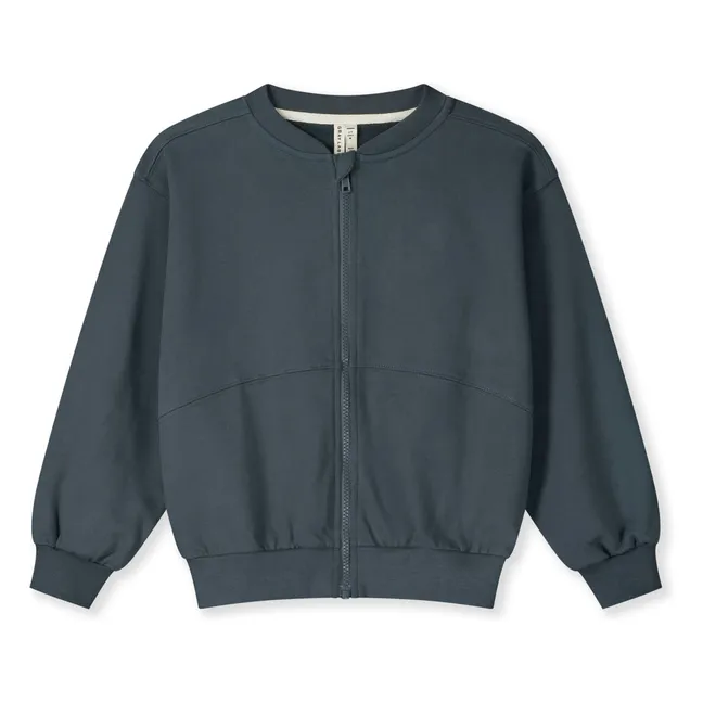 Bomber Coton Bio | Bleu gris