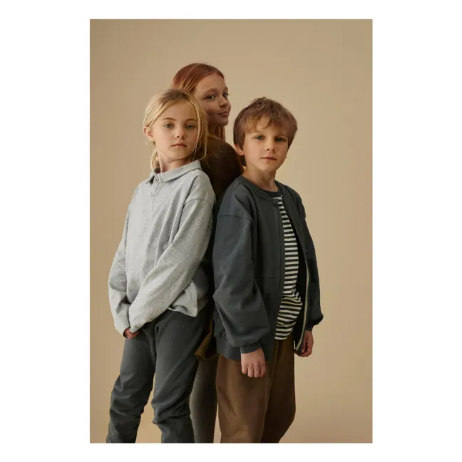Bomber Coton Bio | Bleu gris
