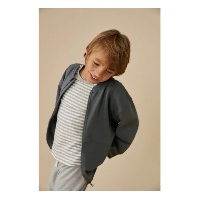 Bomber Coton Bio | Bleu gris