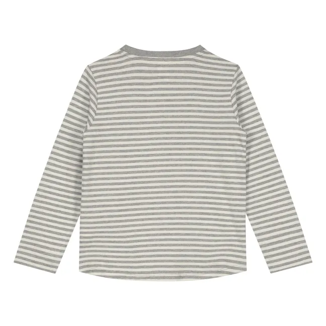 T-shirt Rayures Coton Bio | Gris