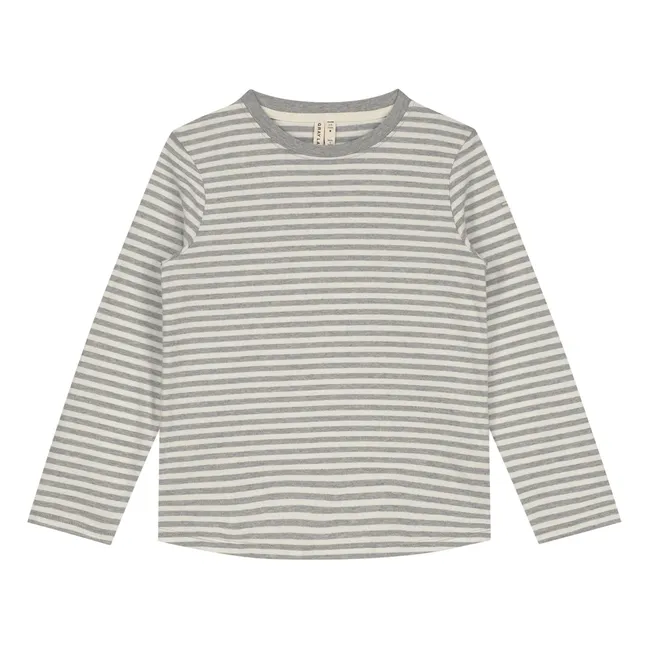 T-shirt Rayures Coton Bio | Gris