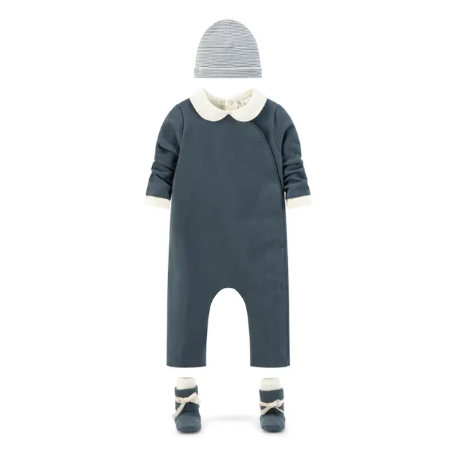 Combinaison Coton Bio | Bleu gris