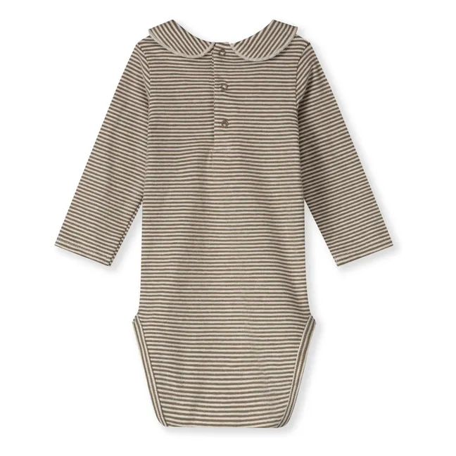 Body de algodón ecológico | Marrón Kaki