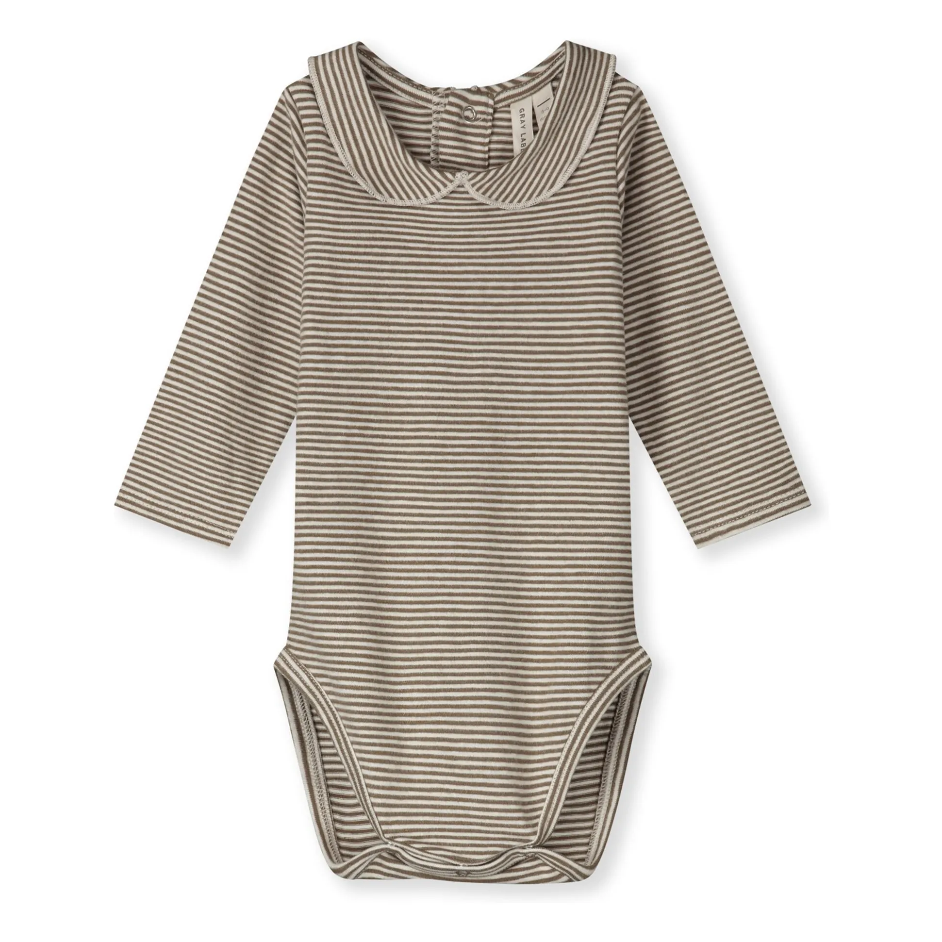Gray Label Khaki Brown Organic Cotton Bodysuit