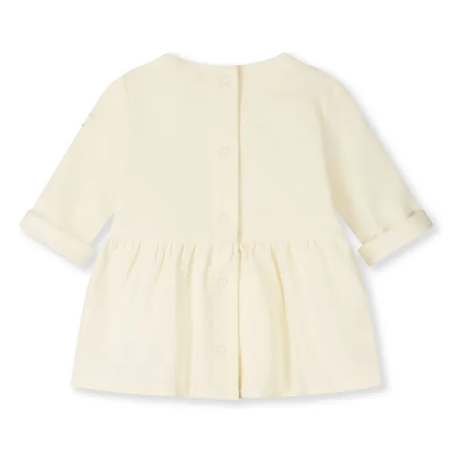 Minikleid aus Bio-Baumwolle | Cremefarben