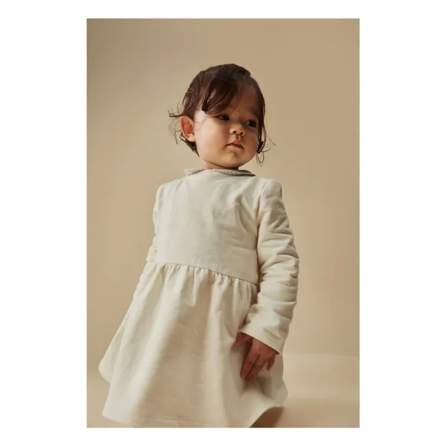 Minikleid aus Bio-Baumwolle | Cremefarben