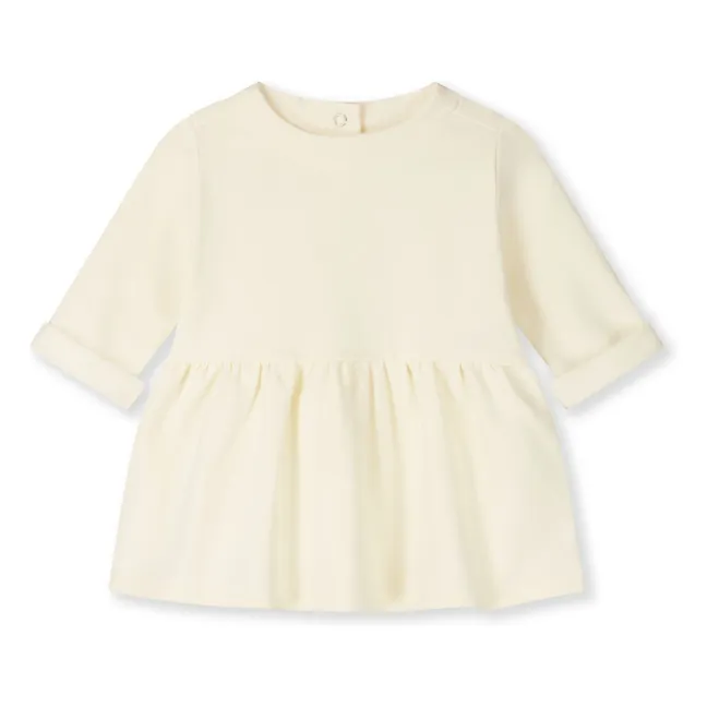 Minikleid aus Bio-Baumwolle | Cremefarben