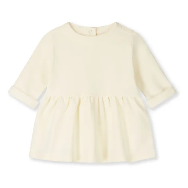 Organic Cotton Mini Dress | Cream