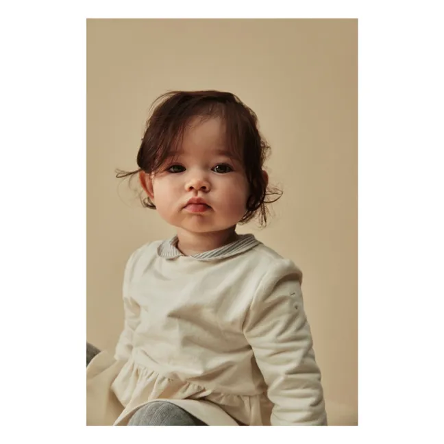 Minikleid aus Bio-Baumwolle | Cremefarben