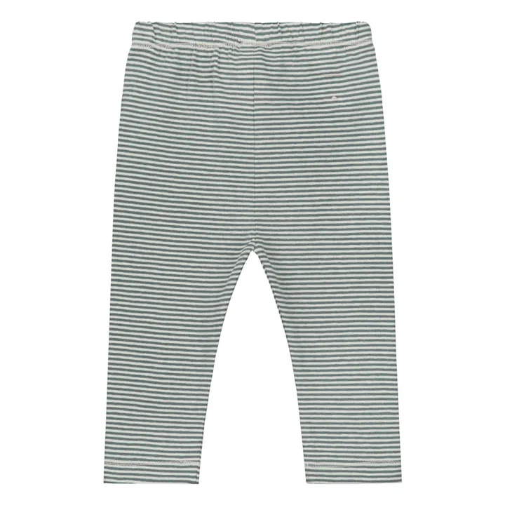 Legging de algodón orgánico a rayas | Azul Gris- Imagen del producto n°1