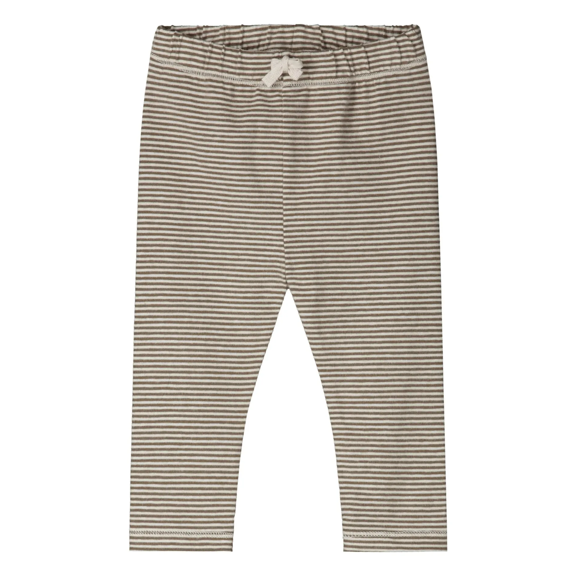 Gray Label Khaki Brown Stripes Organic Cotton Legging