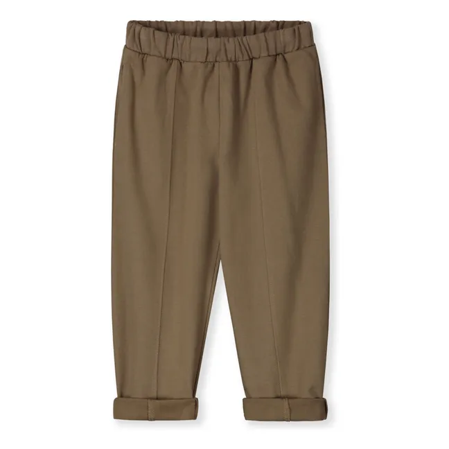 Jogger Barrel Coton Bio | Brun kaki