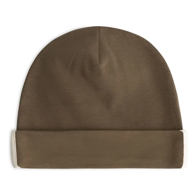 Bonnet Coton Bio | Brun kaki