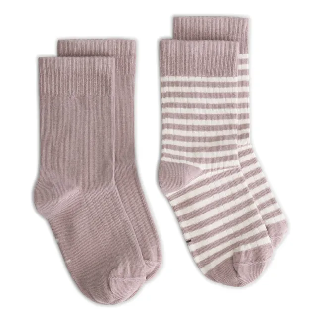 Lot de 2 Paires de Chaussettes Coton Bio | Parme