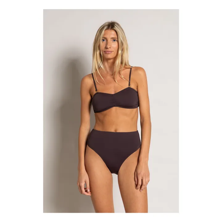 Bas De Maillot De Bain Taille Haute | Chocolat- Image produit n°1