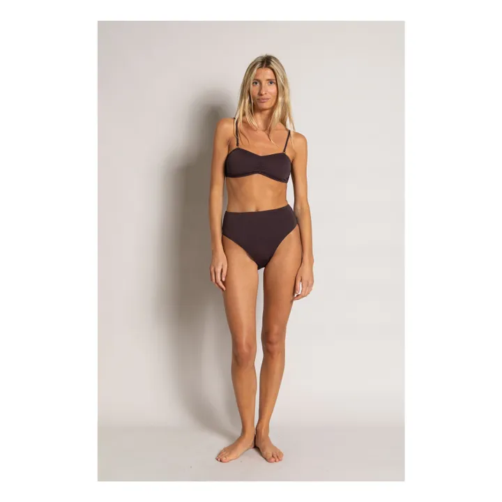 Bas De Maillot De Bain Taille Haute | Chocolat- Image produit n°4