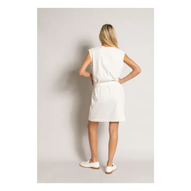 Organic Cotton Belt Dress  | Ecru
