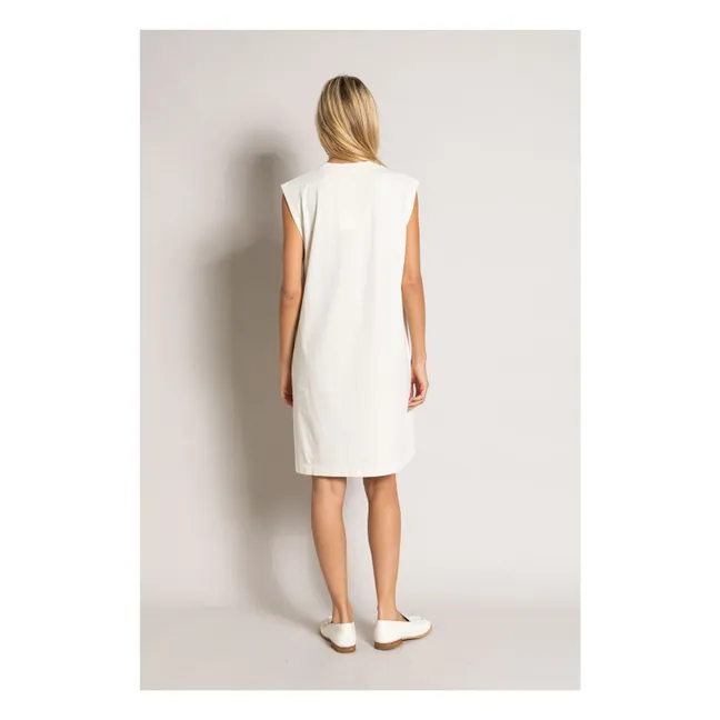 Vestido con cinturón de algodón ecológico  | Crudo