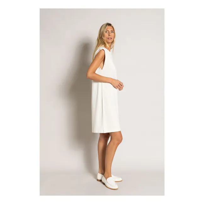 Vestido con cinturón de algodón ecológico  | Crudo