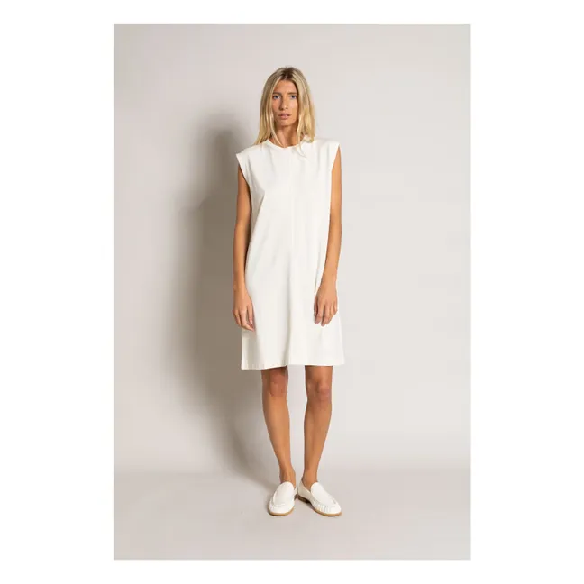 Vestido con cinturón de algodón ecológico  | Crudo