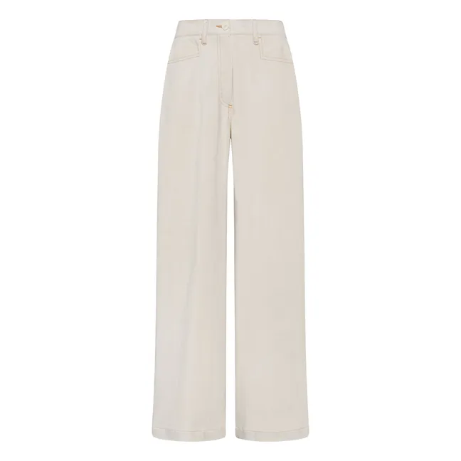 Pantalon Peter Velours Côtelé | Crème