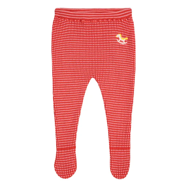 Legging Pois Coton Bio | Rouge