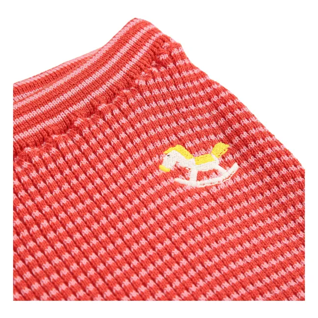 Legging Pois Coton Bio | Rouge