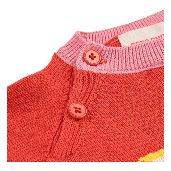 Pull Cheval à Bascule Coton Bio | Rouge