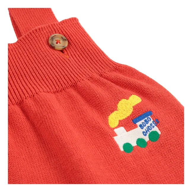 Salopette Train Maille Coton Bio | Rouge