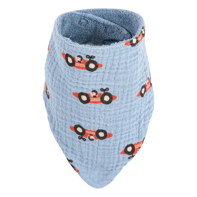 Lot Pyjama Lange et Bavoir Voitures | Bleu