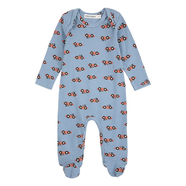 Lot Pyjama Lange et Bavoir Voitures | Bleu