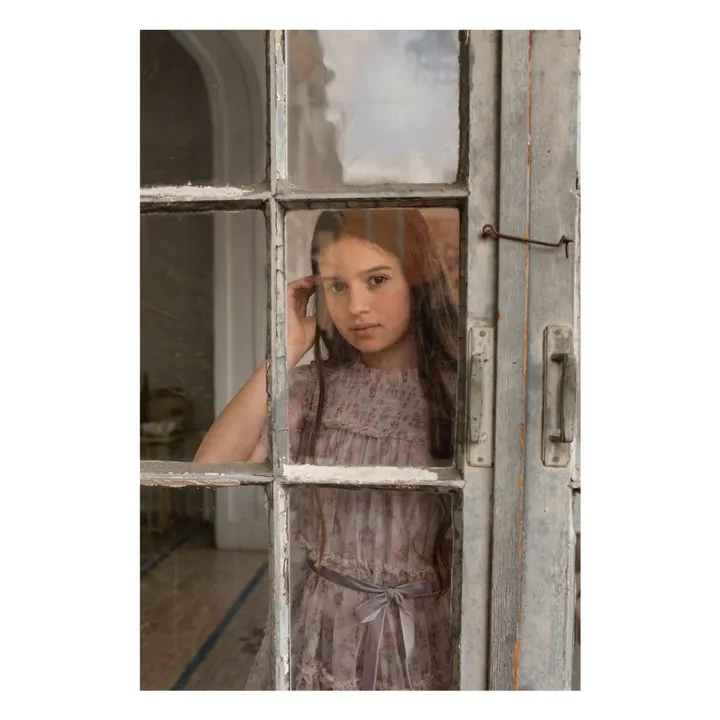 Robe Carolina Fleurie | Rose pâle- Image produit n°6