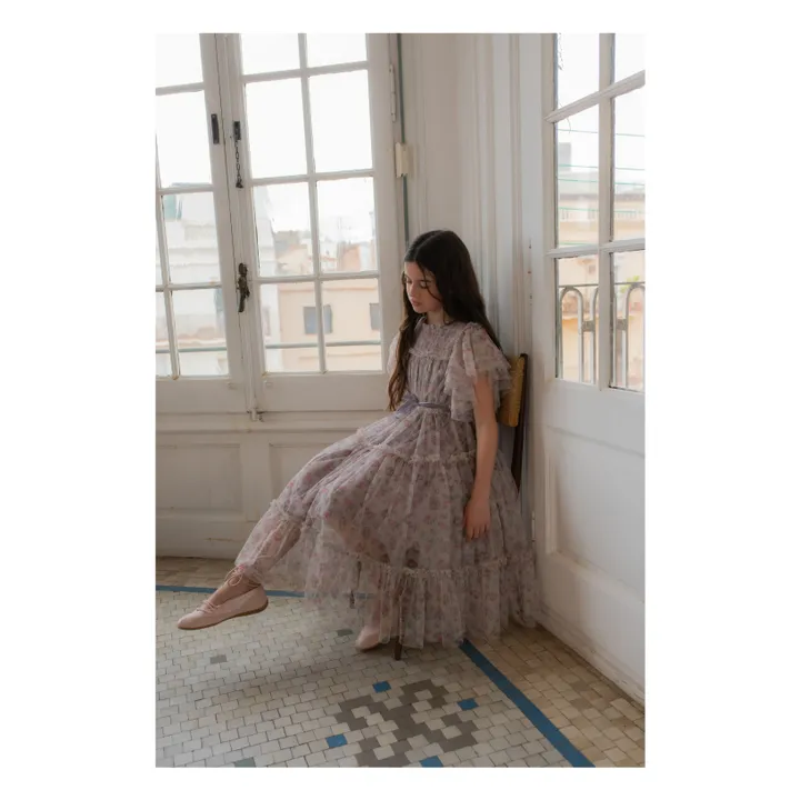 Robe Carolina Fleurie | Rose pâle- Image produit n°2