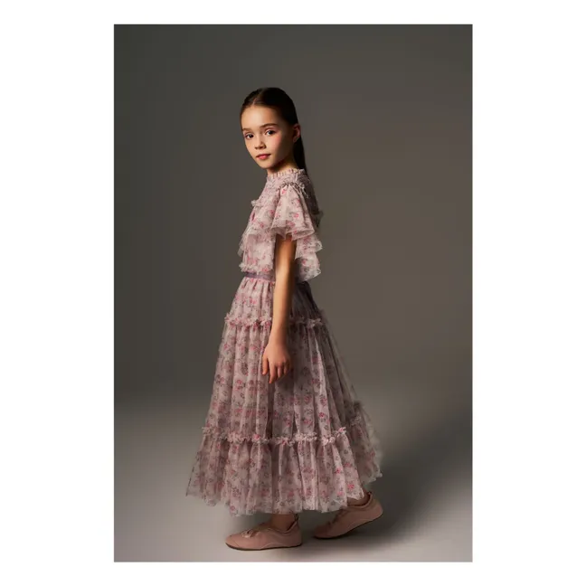 Robe Carolina Fleurie | Rose pâle