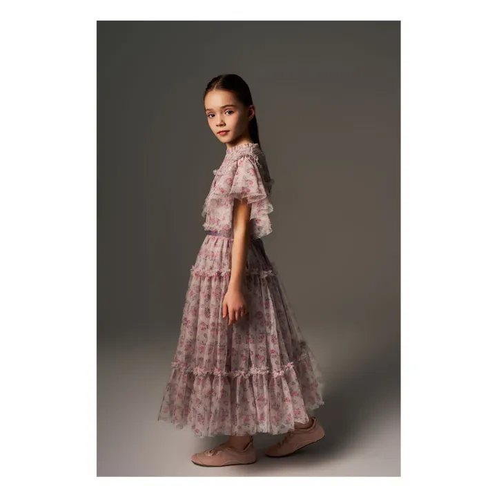 Robe Carolina Fleurie | Rose pâle- Image produit n°4