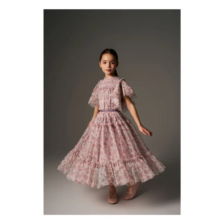 Robe Carolina Fleurie | Rose pâle- Image produit n°3