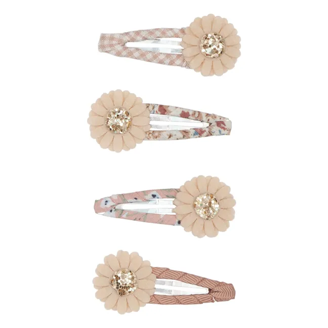 Set of 4 Daisy clips | Pink