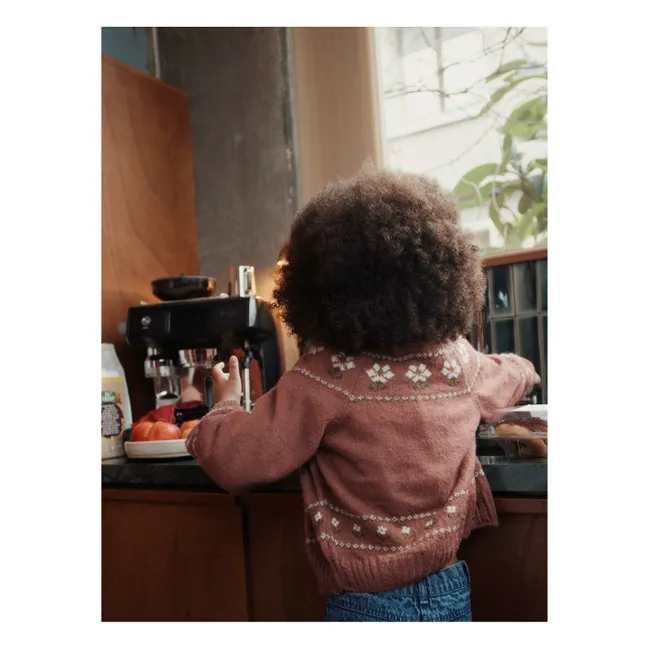 Cardigan Marguerite Laine | Vieux Rose