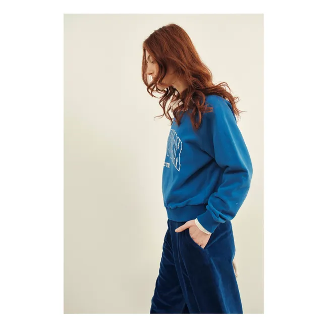 Pantalon Caroub Velours | Bleu roi
