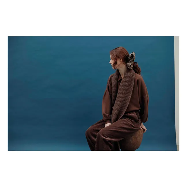Sweat Polo Cannie Coton Bio | Marron