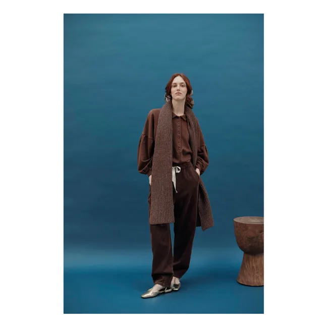 Sweat Polo Cannie Coton Bio | Marron