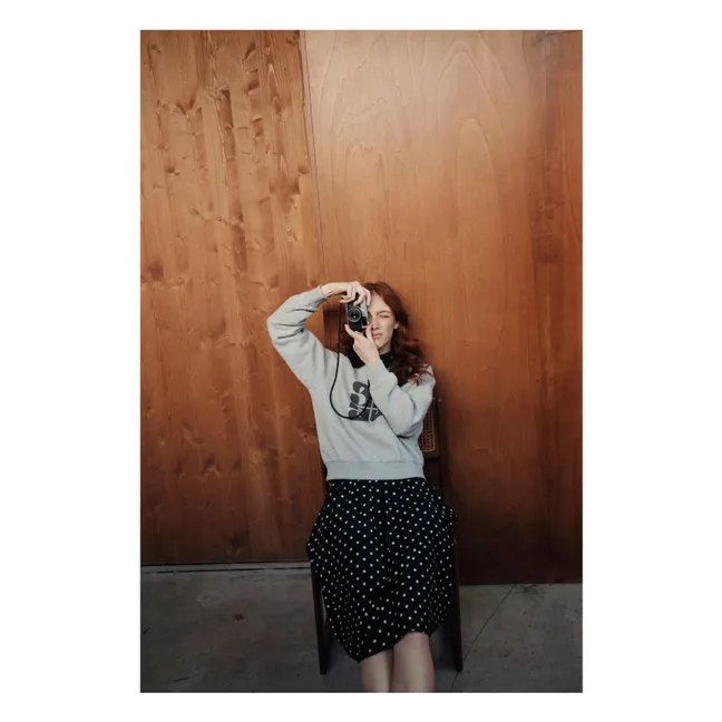 Sweat Carl Sigle Coton Bio | Gris chiné