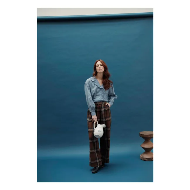 Blouse Célia Chambray | Bleu