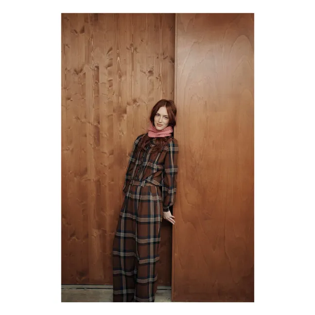Blouse Caro Carreaux  | Marron