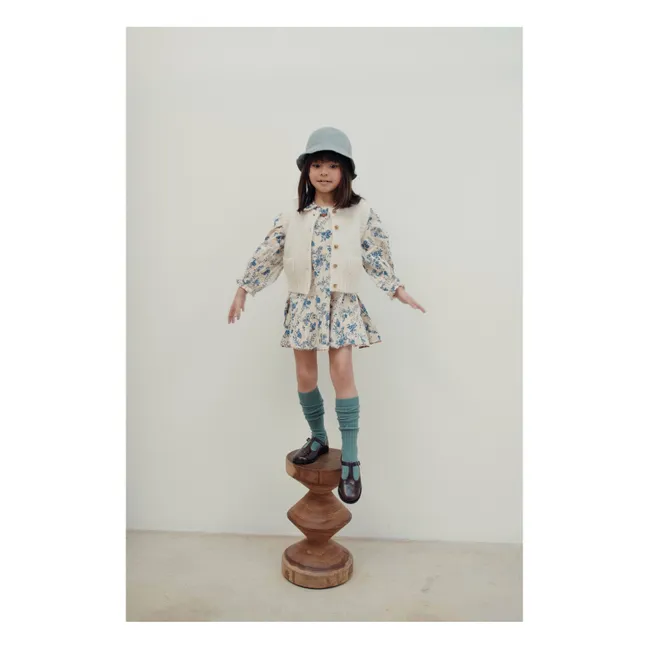 Gilet Sans Manches Uni Laine | Ecru