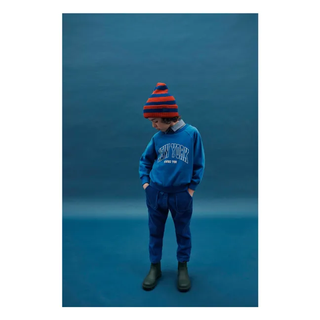 Sweat New York Coton Bio | Bleu roi