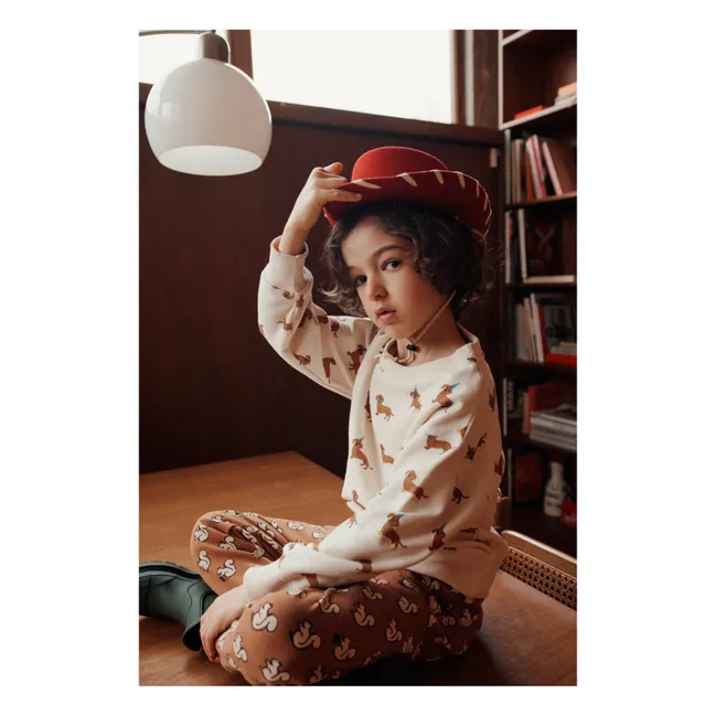 Sweat Chiens Coton Bio | Ecru