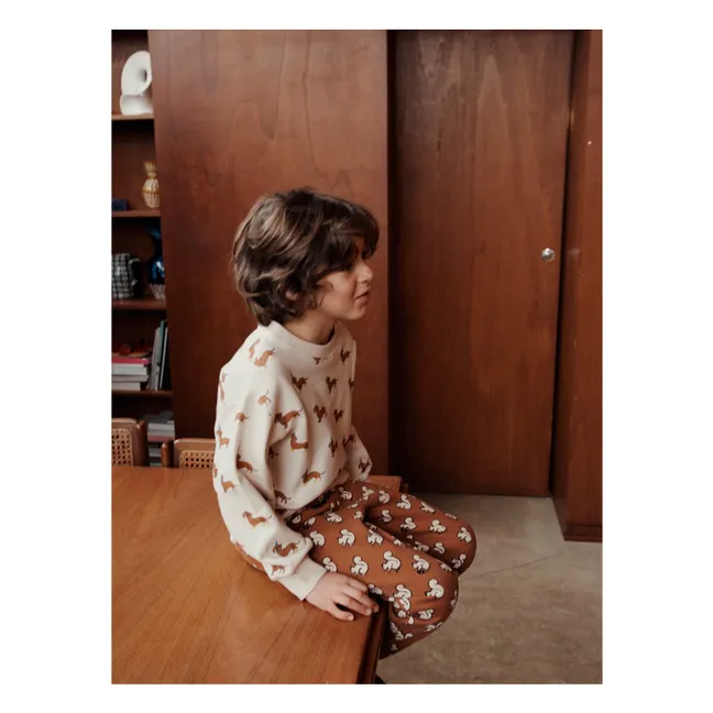 Sweat Chiens Coton Bio | Ecru