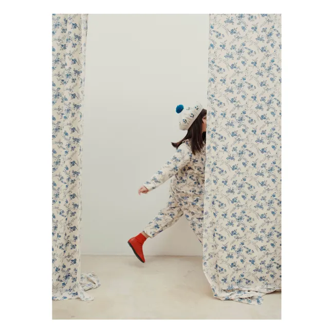 Pantalon Quilté Fleuri | Ecru